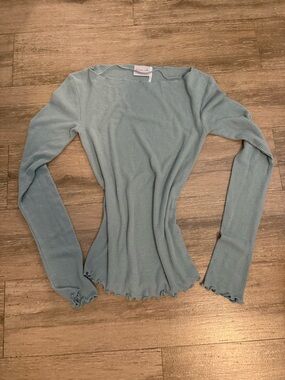 Urban Outfitters Ribbed Long-Sleeve Top